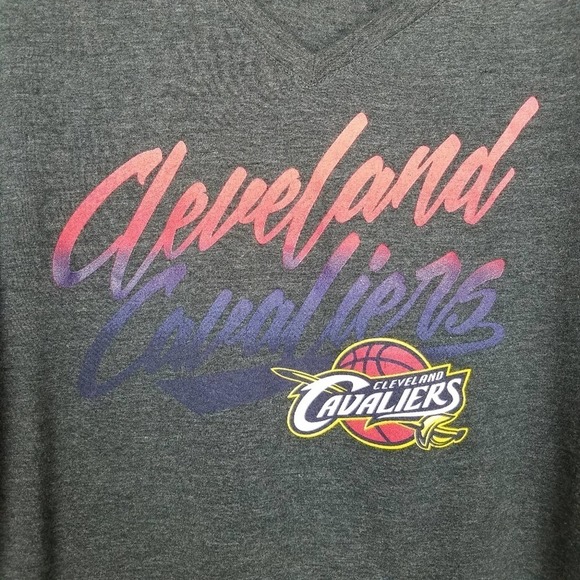 NBA Cleveland Cavaliers Gray V Neck Tee Shirt - Picture 3 of 5